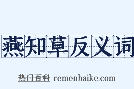 燕知草反义词是什么意思的图片
